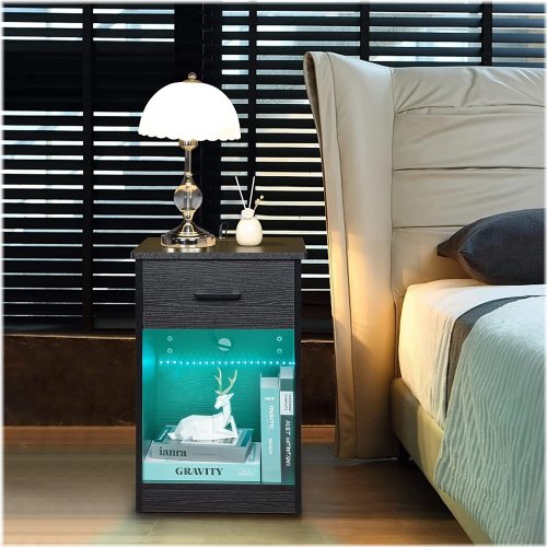 ChargeMate Bedside Table - USB Charging End Table for Bedroom