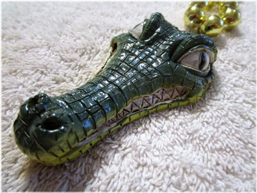 Mardi Gras Crocodile Necklace