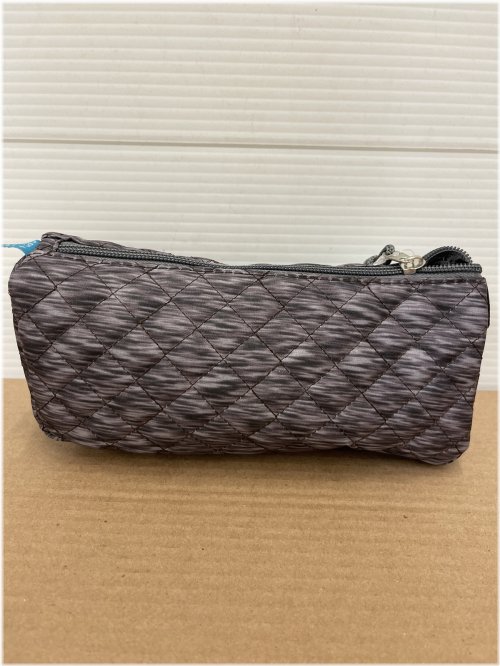 Heather Gray Quilted Pencil Pouch