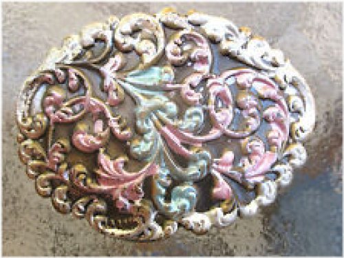 Antique Filigree Brass French Clip Barrette