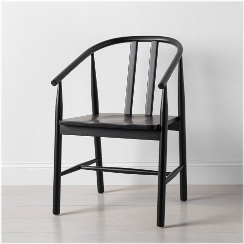 Handcrafted Black Wood Chair by Hearth & Hand with Magnolia