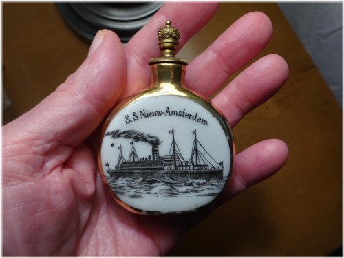 Ocean Liner Maiden Voyage Collectible Bottle Sign