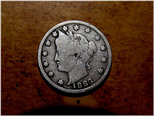 1883 Liberty 'V' Nickel Coin - Very Good or Better Condition