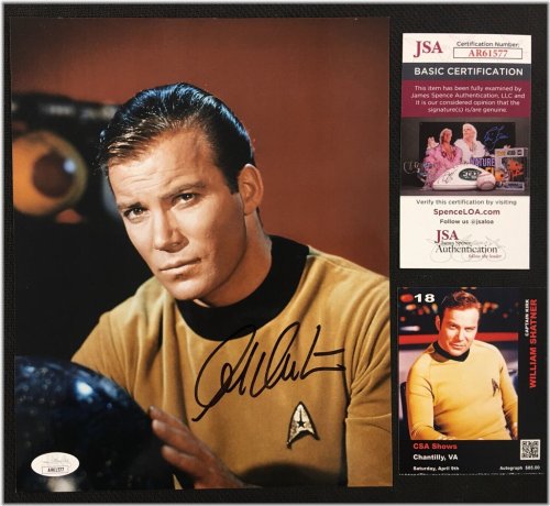 Captain Kirk Autographed Photo with COA by JSA