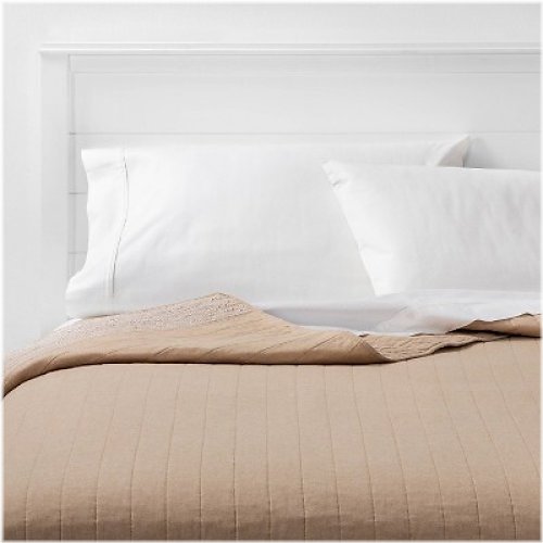 Chambray Tan Stitched Quilt