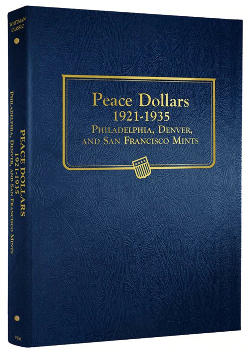 Blue Peace Dollar Coin Album by Whitman