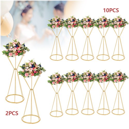 Golden Elegance Vase Centerpieces