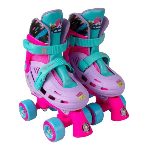 Blue Lightning Quad Roller Skates