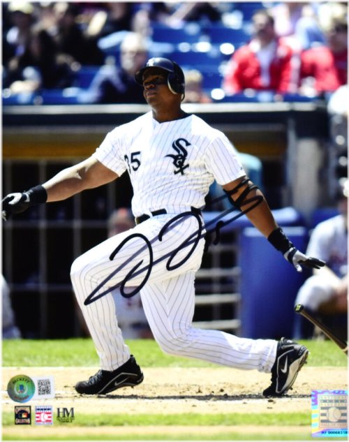 Legendary Chicago White Sox Batting Moment - Frank Thomas Autographed 8x10 Photo
