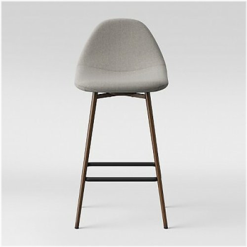 Copley Upholstered Stool in Light Gray