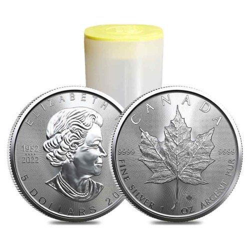 2023 Canadian Silver Maple Leaf Roll - 25 BU Coins