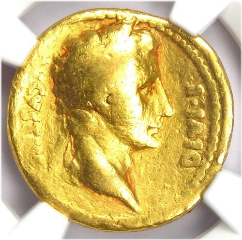 Ancient Roman Imperial Gold Coin - Augustus AV Aureus (27 BC - 14 AD)