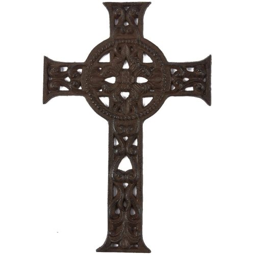 Celtic Rustic Cross - Easter Religious Wrought Iron Decoration