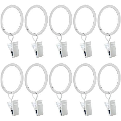 White Metal Ring Clips Set