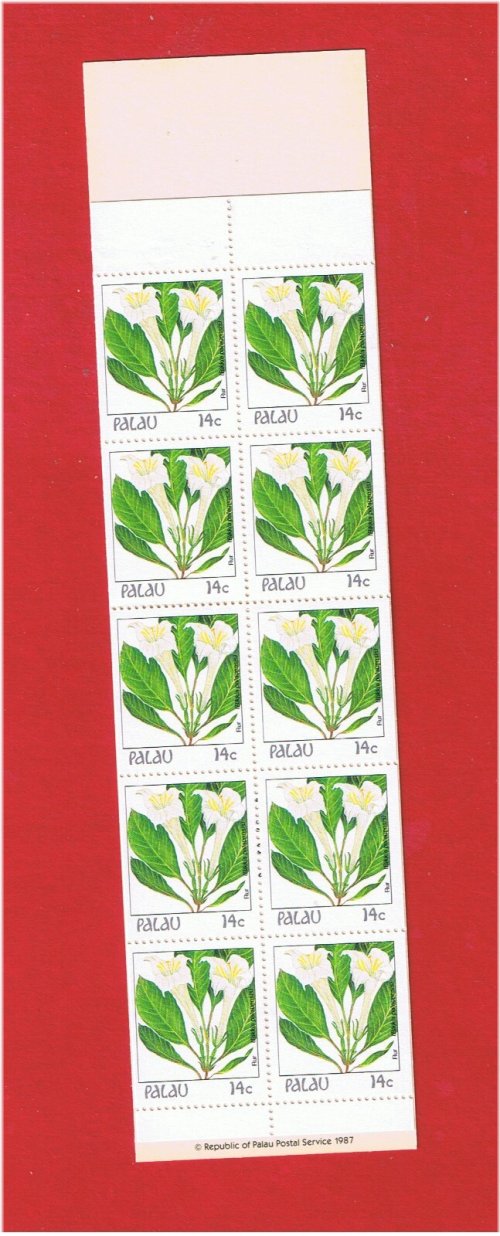 Palau Flower Stamp Set