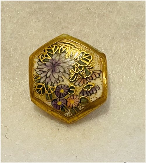 Meiji Era Satsuma Flower Buttons