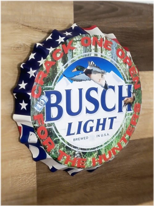 Rustic Hunter's Bottle Cap Beer Sign