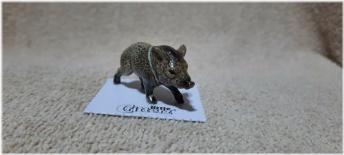 Rustic Miniature Animal Figurine - Javelina "Jabali