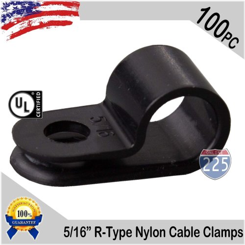 Black Nylon Cable Clamps - Pack of 100