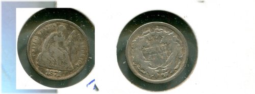 Liberty Seated Silver Half Dime - 1871 VG 353S