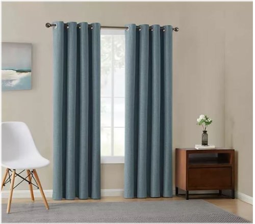 Denim Blue Total Blackout Window Panel Pair
