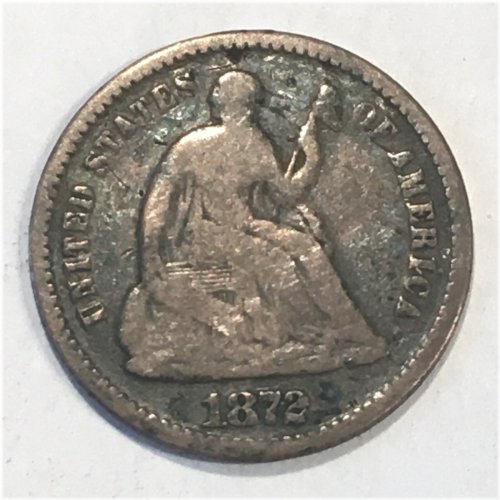1872 Seated Half Dime - Premium Image Collection