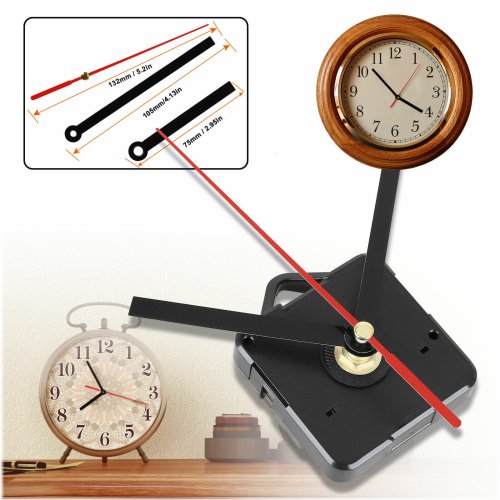 Precision Timekeeping Kit: USA Stock Black Hands Quartz Clock Movement with Battery Operation