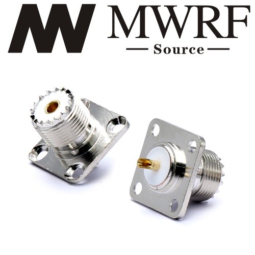 Panel-Mount UHF Female Connector Set