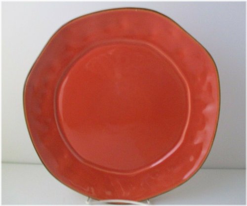 Poppy Red Skyros Dinner Plate - 10 7/8" Handcrafted Pottery