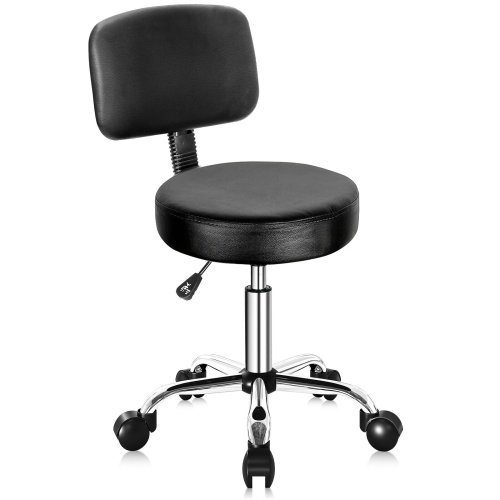 ErgoGlide Back-Support Rolling Stool