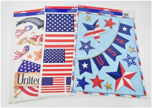 Patriotic Window Cling Set