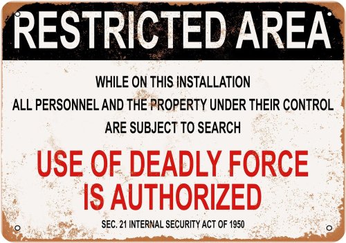 Authorized Force Vintage Metal Sign