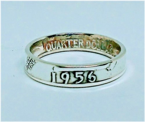 Vintage American Silver Quarter Coin Rings