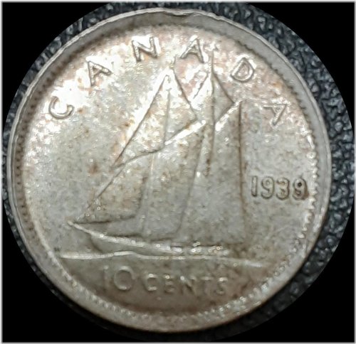 Canadian Silver Dime - 1939 Edition