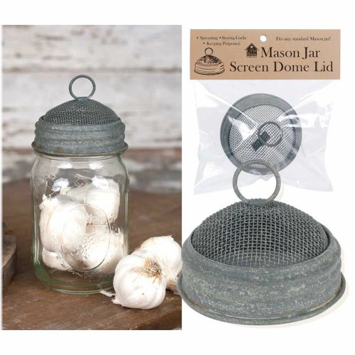 Rustic Gray Antique Dome Lid Jar