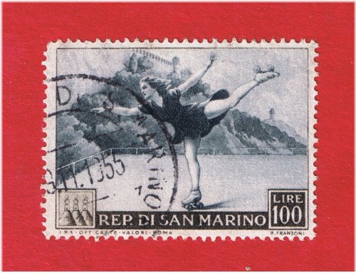 Roller Skating Stamp from 1953