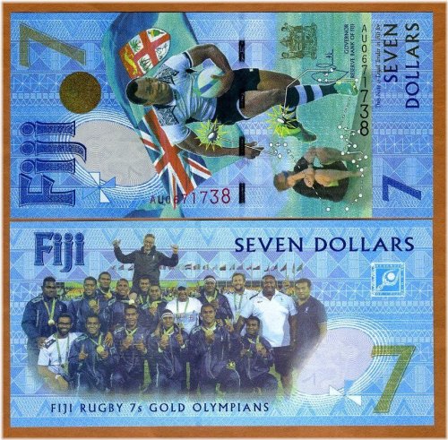 Fiji Commemorative $7 Banknote, 2017 UNC - Unique Legal Tender