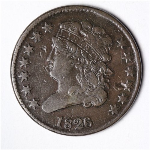 1826 Classic Head Half Cent in XF Condition