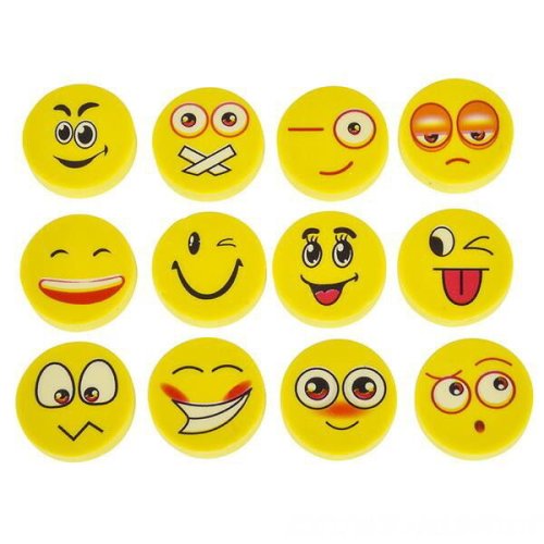 Smiling Eraser Set - Fun Additions for School and Parties