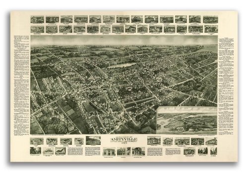 Amityville New York 1925 Panoramic Map
