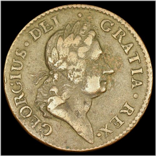 1723 Woods Hibernia Farthing - Very Fine Details