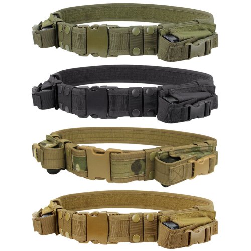 Adjustable Tactical Belt with Utility Pouches