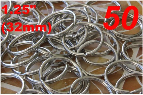 Bulk Split Rings - 1.25 inch (32mm) Stainless Steel Pack of 50