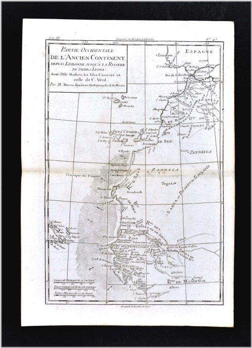 African Cartographic Treasure: 1779 Bonne Map