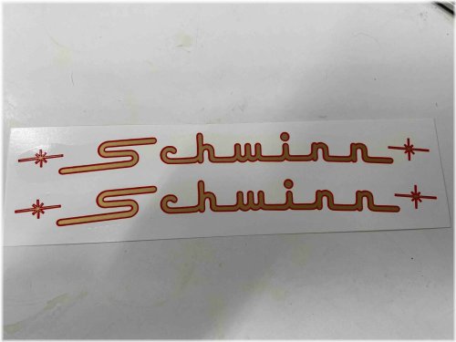 Golden Script Top Tube Decal Set