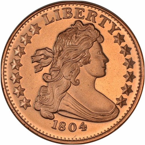 Copper Replica of 1804 Draped Bust Dollar