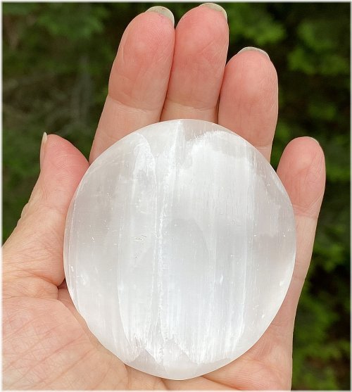 Pure Light Selenite Palm Stone