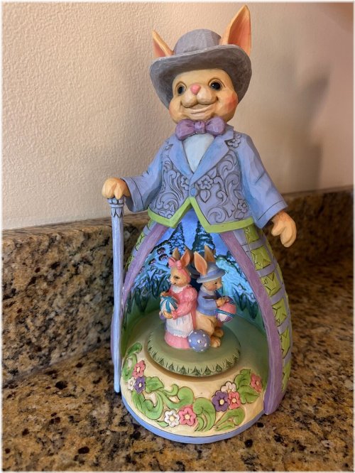 Easter Joy Bunny Lighted Rotator