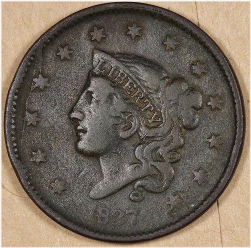 Die Cracks Obverse 9-11:00 1837 Large Cent