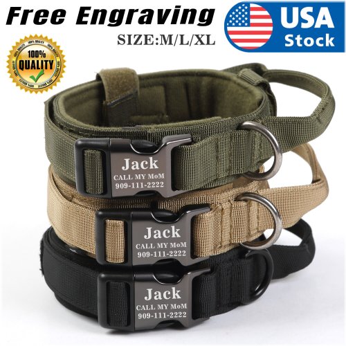 Tactical K9 Training Collar with Metal Buckle